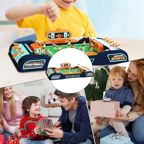 Zuasdvnk Fußball -Tischspiel, Fußballtischspiel, Interaktives Spielzeug Family Game Small Football, Indoor -Sport -Bildungspulenspielzeug, Fußball -Set mit Score Keeper für Kinder Erwachsene zu Hause, – Bild 5