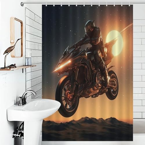 Rideau de douche de qualité supérieure moto étanche 183cm haut