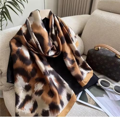 Image of MALINA Women's Polyester Silk Satin Stole Scarf - Soft Lightweight Fashion Wrap, Elegant Floral & Gradient Design, summer stole,Scarf For Women,Premium Stole,Large Size 180x90 cm'