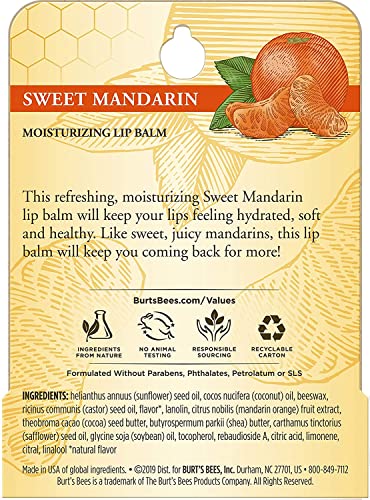 Image of 8 Pack Burt's Bees Sweet Mandarin Lip Balm
