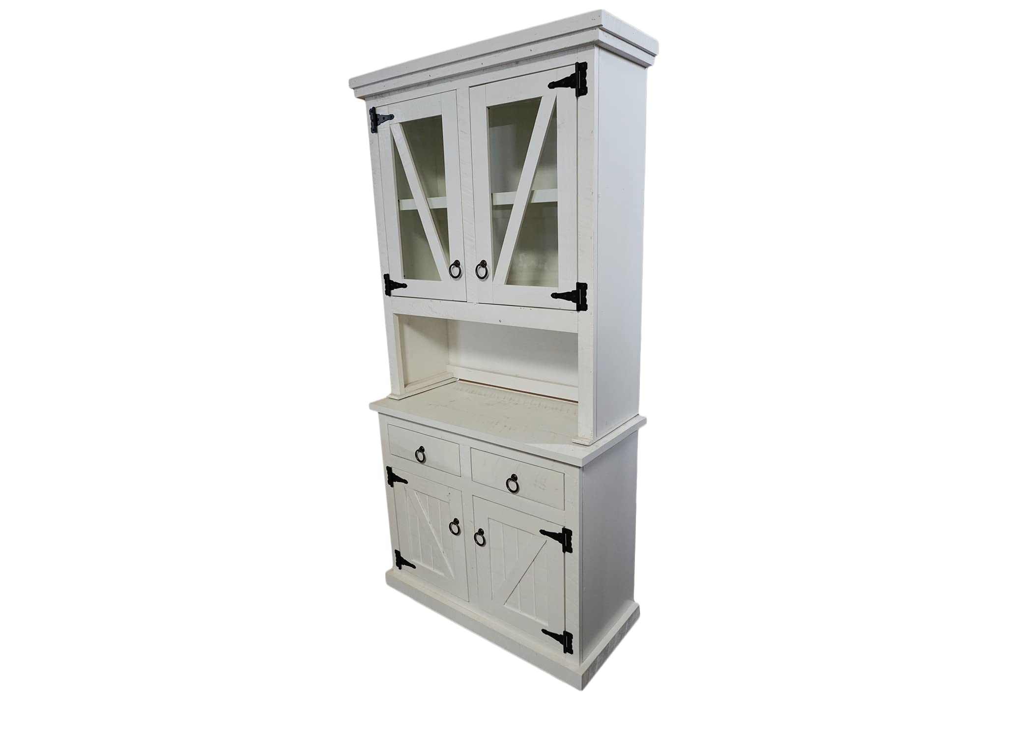 Eagle Furniture Farmhouse Hutch and Buffet, Large, Bright White (Similar to stock photo)