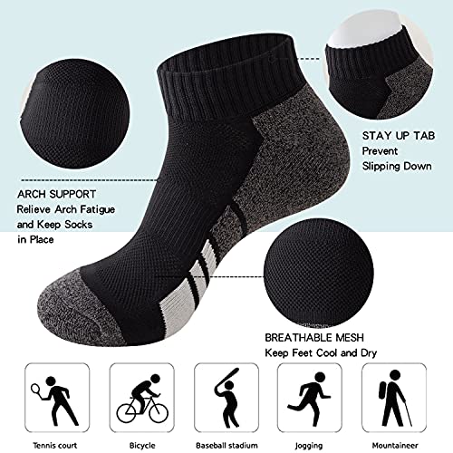 Sock Amazing 6 Pairs Men's Socks Low Cut Ankle Sock Cushion Non Slip No Show Breathable Running Socks for Cycling Fitness3