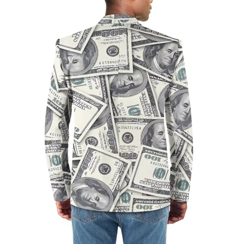 Blazer for Men One Button Notched Lapel Suit Jacket Casual Business Jackets Sports Coats Slim Fit Plus Size Blazer4