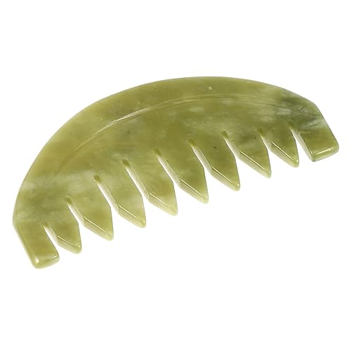Peine portátil de jade para la cabeza, peine de masaje para el cuero cabelludo, peine de jade para el cabello, peine de masaje de piedra de jade,