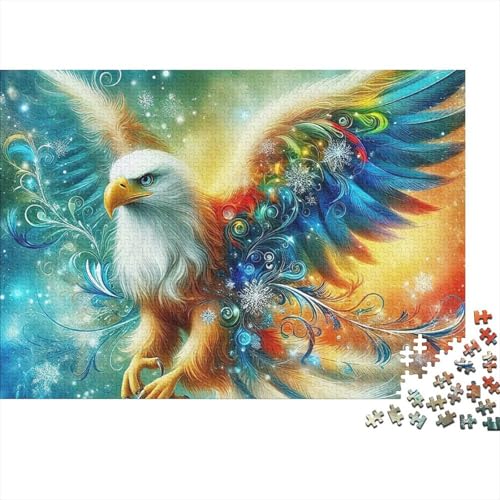 Puzzle de 1000 piezas para adultos del Águila Blanca, juego de mesa de 70x50 cm