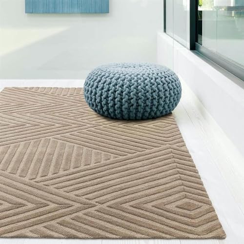 Image of Woolen Modern Collection Tufted Carpet for Living Room Bedroom and Hall Size 8 x 10 Feet Color Multi-5