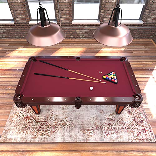 Fat Cat By Gld Products 64-0126 Reno 7.5€™ Pool Table With Dark Cherry Finish And Wine Colored Cloth, Accuslate Billiard Surface thumb #4