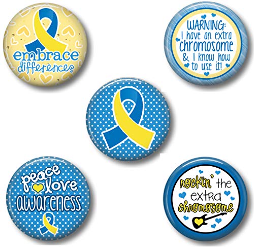 Down Syndrome Awareness Ribbon Magnets: Cute Fridge Office and School Magnets (Down Syndrome)