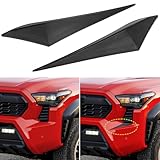2Pcs Front Side Grille Patch Decor Compatible with Toyota Tacoma 2024 2025 2026, Front Fog Light Decals Fit 4th Gen Tacoma Accessories Car Truck Label, Black