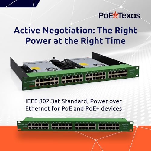 Image of PoE Texas 24 Multi Port IEEE 802.3at PoE+ Injector - Get Full PoE+ On Every Port - Total 700 watt Power - 2.5 Gig Data Rate - Active PoE+ Injector for WiFi Access Points, PTZ Cameras, IP Phones