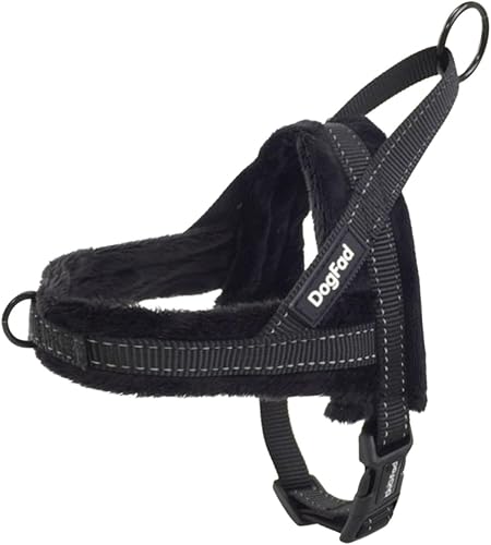 Miniatura 7 de Arnés de felpa para perro, chaleco ajustable sin tirones para clima frío, arnés para mascotas para perros pequeños, medianos y grandes, naranja, XL