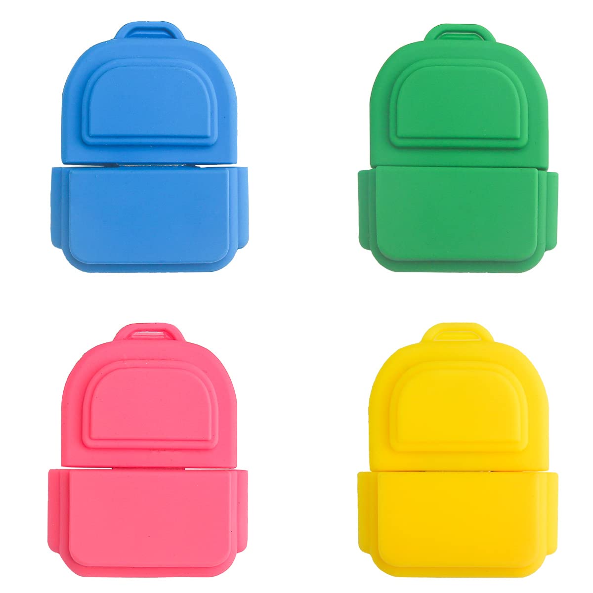 4 Pezzi 8GB USB Pen Drive Penna Usb Porta Chiavette Usb Chiave Usb Carino USB Matite da Zainetto Regali per Bambino Amico (4 * 8GB,Zainetto)