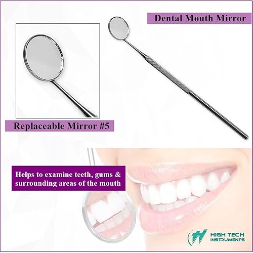 Miniatura 2 de Juego de herramientas para dentistas, kit de 10 piezas profesional de removedor de cálculo y placa de higiene oral hecho de sondas de eliminación de