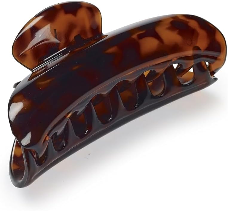 Manicare Jaw Clip, Standard Claw Clip for Sectioning and Decorating Hair, Non-Slip Hair Accessory, Hair Clamps to Hold Back Hair, Gentle and Comfortable, One Supplied Black Or Tortoiseshell
