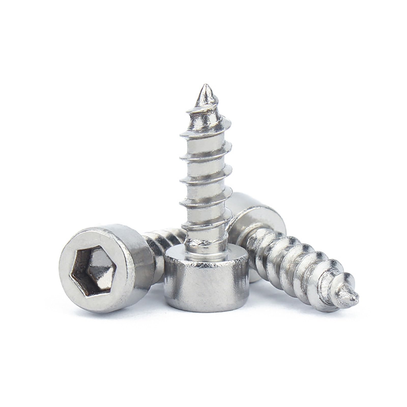 Viti a Bussola Lunga Viti a brugola Lunga, 10 Pezzi M5 M6 Lunghezza 16-60 mm esagono Incassato Testa cilindrica Vite autofilettante Vite in Acciaio(25mm)