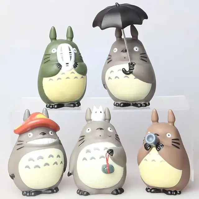 Lot de 5 Figurines Totoro en PVC - Décoration Anime et Cadeau Enfant