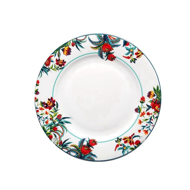 Vajilla de cerámica Estilo Europeo Estilo jardín de casa Flor vajilla de cerámica Conjunto tazón, Taza de café, Plato, Plato,Coffee Cup and Plate