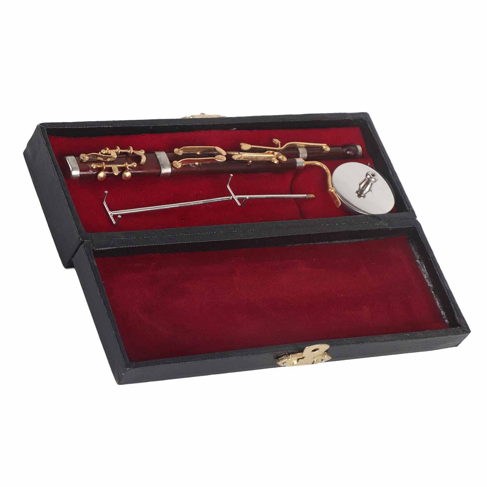 Tyenaza Ornamenti per Fagotto, Decorazione in Miniatura da 17 Cm Mini Modello di Strumento Musicale Artigianato Regalo, Adatto per Soggiorno, Camera da Letto, Studio