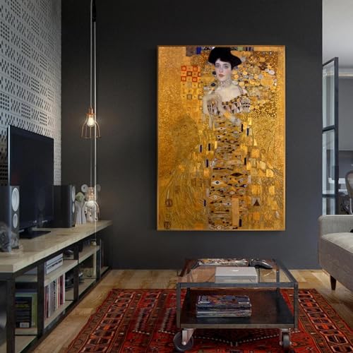 Peintures sur toile Klimt Kiss grand tableau décoratif salon