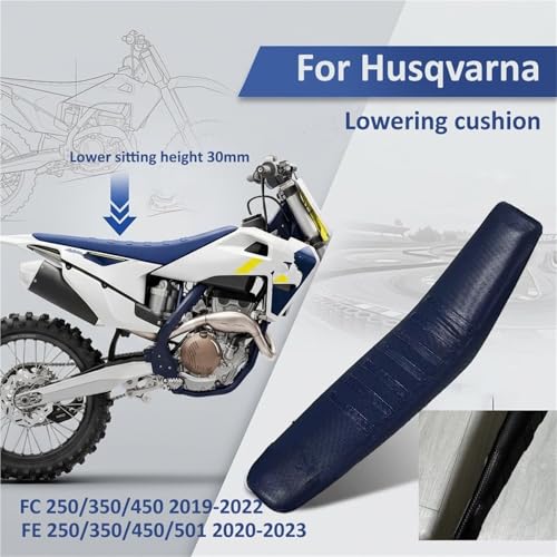 Cojín de descenso de motocrós FE FC asiento rebajado azul accesorios moto enduro 2