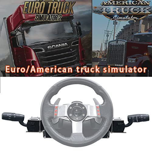 Obokidly DIY Racing Simulator Steering Wheel Turn Signal Wiper Lever Switch For G27 G29 Logitech Thrustmaster Simagic,only for PC (For G27/G29, Black)