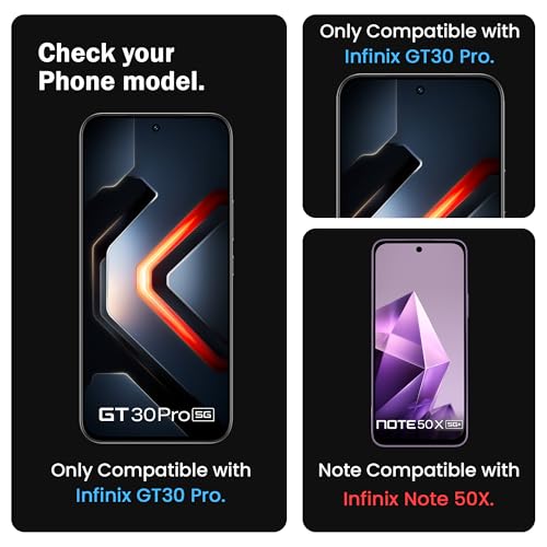 Image of ArmourPro Military-Grade Tempered Glass for Infinix GT 30 Pro - 9H Anti Scratch, Edge-to-Edge Coverage, HD Clarity, Smooth Touch, Case Friendly, Easy Installation Kit with Cable Protector