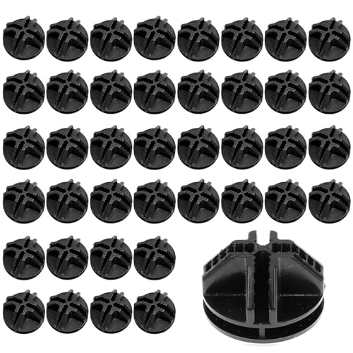 Drahtgitter Würfel, 40 Stücke DrahtgitterWürfel Kunststoffverbinder, Drahtwürfel Kunststoffverbinder, Kunststoff Steckregal Verbinder, für Regalsystem Modulare Organizer Schrank, Schwarz