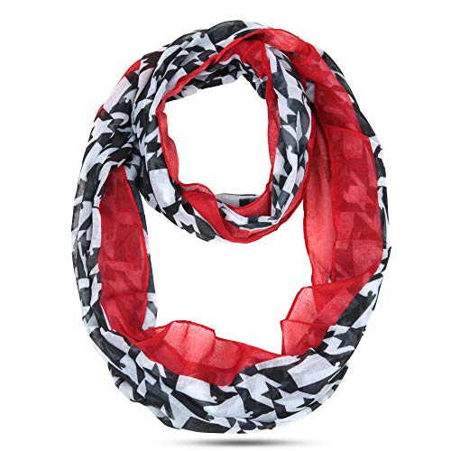 Women's Alabama Houndstooth and Crimson Red Infinity Scarf