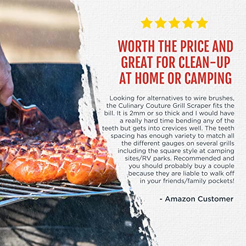 Culinary Couture Grill Scraper Stainless Steel Grill Scraper for Outdoor Grill, BBQ Grill Scraper Tool with Handle, Grill Grate Scraper with Bottle Opener - Thumbnail 7