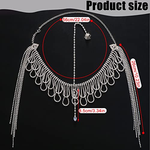 NICENEEDED Corrente de cabeça de strass para testa de zircão, corrente de tiara de noiva, corrente d