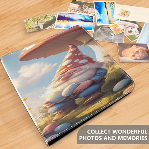 Álbum de Fotos DIY Auto adhesivo Scrapbook con diseño de Gnomos de Pascua bajo hongo, 3 anillos, 40 páginas, 8x10 para recuerdos miniatura 5