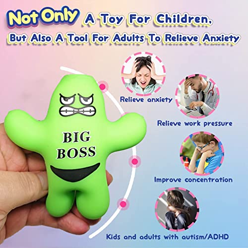 Decompress and Squeeze Dude Stretchy Gel Man-Fidget Toy, Stress Anxiety Relief Sensory Toys for Kids and Adult (4pcs)