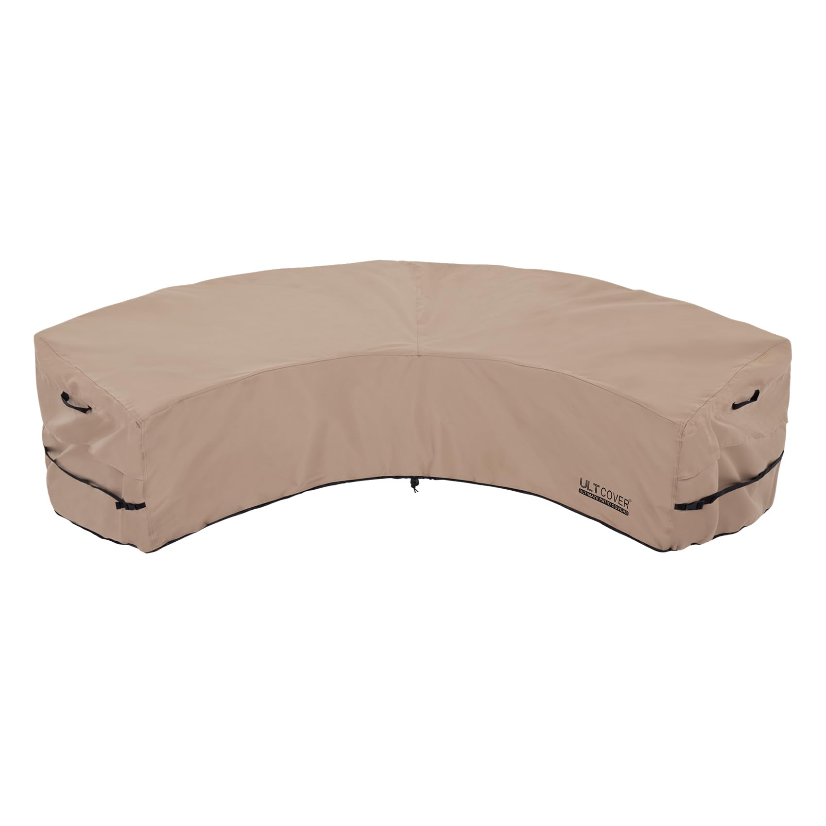 ULTCOVER Patio Curved Sofa Cover Waterproof for 4-6 Seater Outdoor Sectional Furniture Couch 158"(Back Arc Length) / 104"(Front Arc Length) x 32"(Deep)