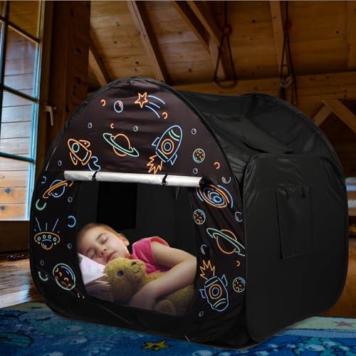 Large Sensory Tent for Kids with Autism- 47x47in Pop-Up Indoor Play Tent with Light for Anxiety Relief and ADHD Support