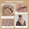 3 in 1 Beanie Hat For Women, Upgrade 3 in 1 Beanie Hat with Scarf and Mask, Fall Winter Warm Knitted Ski Scarf and Mask Set #4