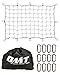 Orion Motor Tech 3x4 FT Middle Size Cargo Net Heavy Duty for SUV and Short Truck Bed Stretches to 6x8 FT, 12 Tangle-Free D Clip Carabiners, Small 4x4 inches Mesh Holds Small and Large Loads Tighter