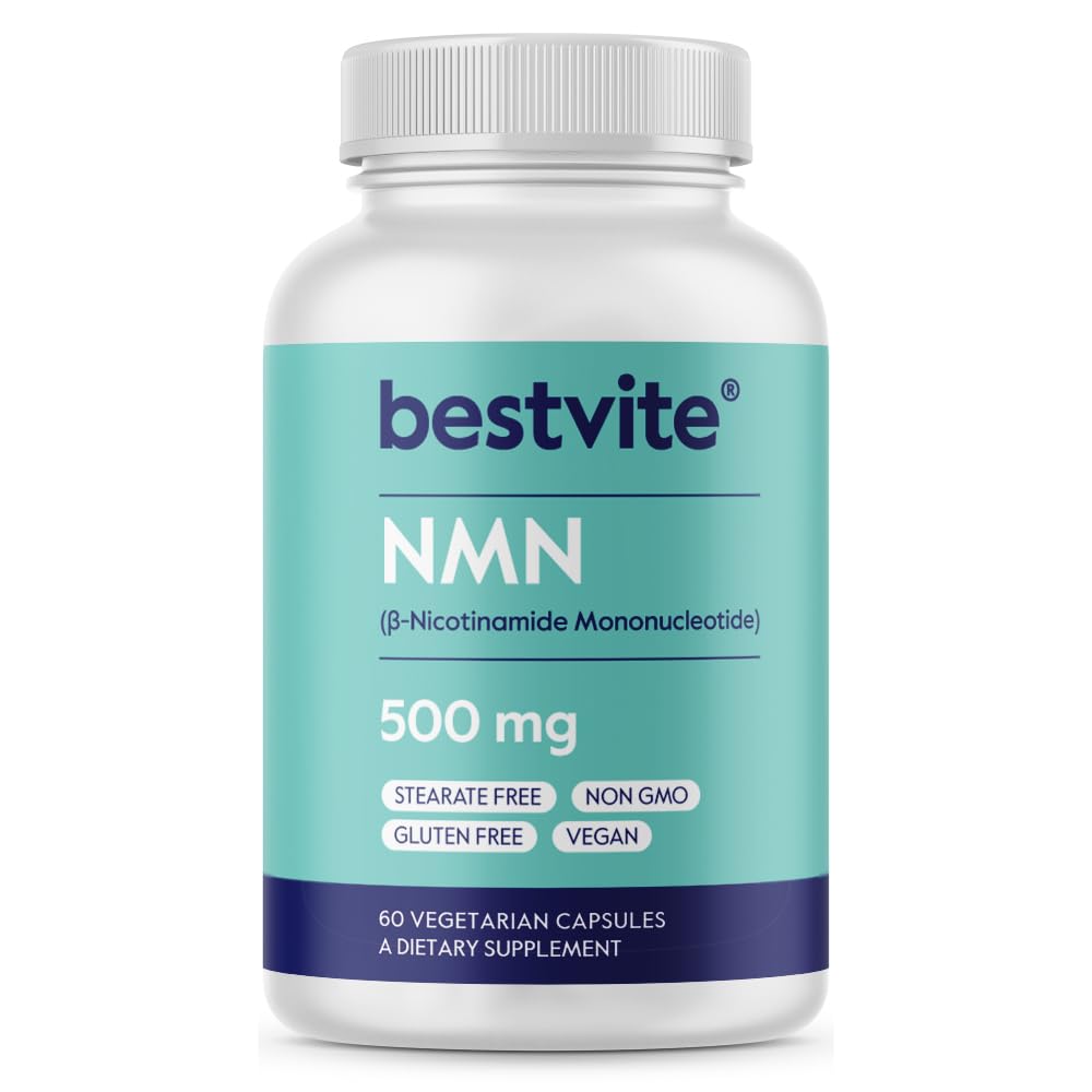 BESTVITE NMN 500mg (60 Veg Caps) (Nicotinamide Mononucleotide) - Vegan