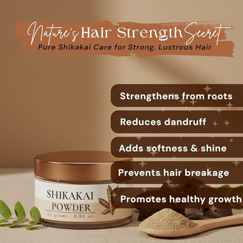 Image of LUSHR Organic Shikakai Powder For Hair | - 25 g (100% Shikakai Powder)