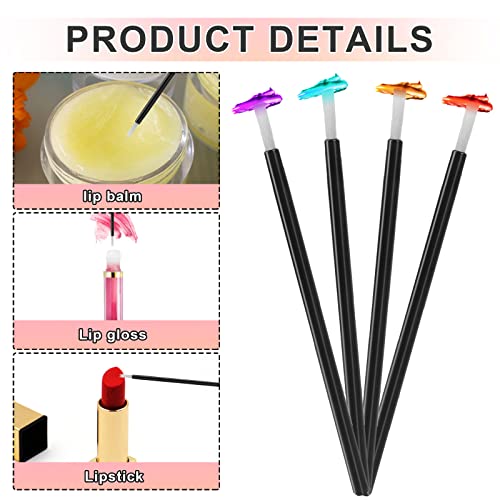 50 Pcs Lipstick Gloss Wand Brush Disposable Makeup Lip Brushes Lip Brush Applicators Nail Brush Lip Applicator For Makeup Painting Cookie Paint Brushes (Black) #TOP2