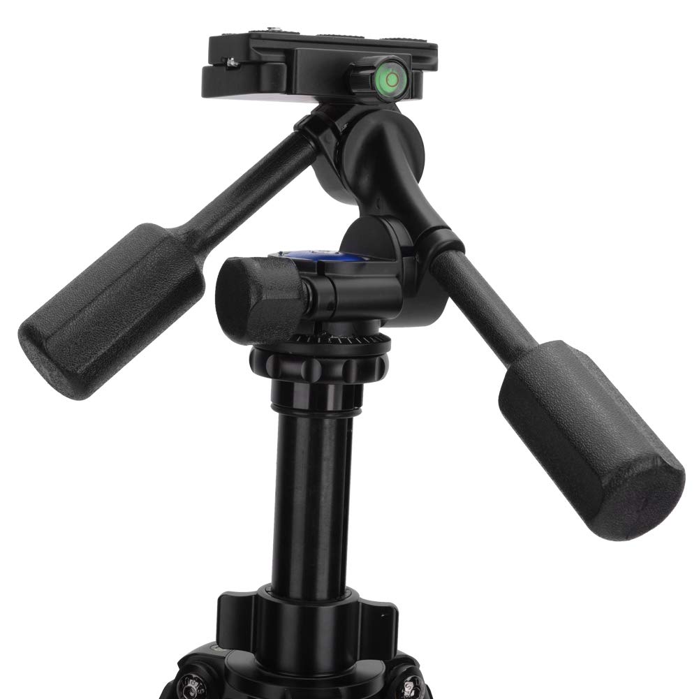 Testa a sfera per treppiede con smorzamento idraulico 3D a doppia impugnatura, testa a sfera panoramica con piastra a sgancio rapido da 80 mm, testa a sfera in lega di alluminio