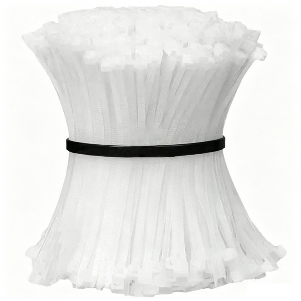 Bsguz White(3X150mm) Black White Nylon Cable Ties Adjustable Self-Locking Fastening Rings Zip Tie Cable Wires Fixing Ties For Home Offices Industrial-500
