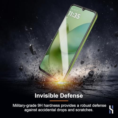Image of Tempered Glass for Moto G06 Power - Military Grade 9H Screen Guard, Anti-Scratch, Shatterproof, Edge to Edge Full Coverage - Black Border
