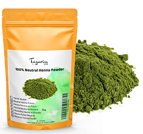 1 kg de henna neutra en polvo fino – Henna Incolor – Cuidado del cabello – 100% natural, puro y sin aditivos