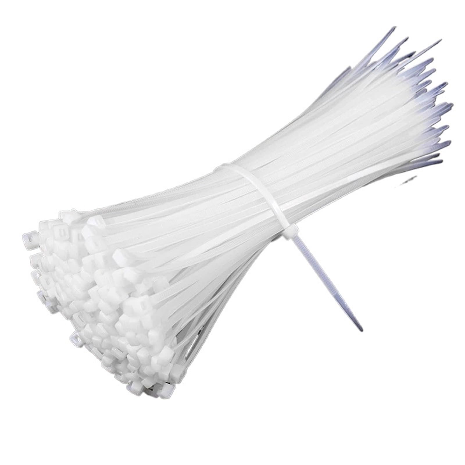 cinturón de plástico, Bridas de nailon autoblocantes for cables (paquete de 100), blancas, varios tamaños(2.6x200(white)100pcs)