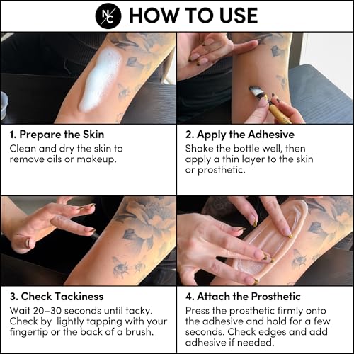 Narrative Cosmetics Matte Spirit Gum Adhesive | Professional-Grade Skin Adhesive for Theatrical Makeup, Special Effects, and Costume Use - 1.05 Fl. Oz. - Thumbnail 2