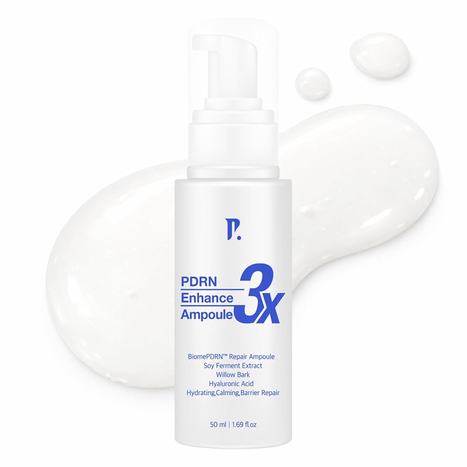 PAMS IBC 3X PDRN Enhance Ampoule, Biome-PDRN Hydrating Repair Serum for Sensitive Barrier-Damaged Skin, Developed with Korean Professional Estheticians, 1.69 fl.oz.