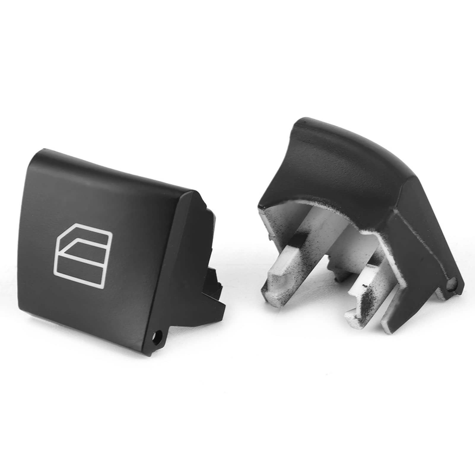 2 Pezzi Coperchio Pulsante Finestrino Alzacristalli Per Mercedes Classe ML GL R (2005-2012) - Ricambio Nero In ABS, Codici 2518300590 9051