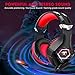 immagine 7PS4 Cuffie Gaming e Bass Stereo, FISHOAKY Cuffie da Gioco con Mic a LED, 3,5mm Jack Game Headset con Cancellazione del Rumore e Controllo del Volume per PS4 Xbox One X/S Nintendo Switch PC (red)