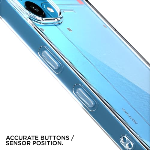 Image of Amazon Basics Back Cover for Nothing Phone 3a Lite 5G PC + TPU Clear Transparent Raised Edges Shockproof Protective Phone Bumper Case (Transparent)