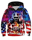 UNICOMIDEA Boys Sweatshirts Baseball Hoodies for Kids Red Blue Sweater Shirt Size 8 10 12 Years Graphic Hoodie